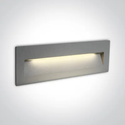 68068C/G/W GREY WALL RECESSED 7W WW IP65 DARK LIGHT 100-240V