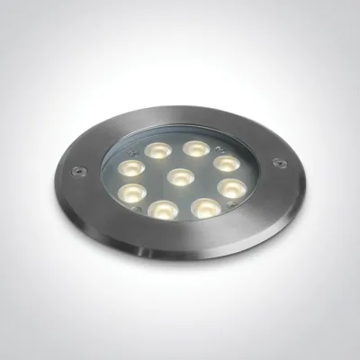 69076C/W SS316L IP67 INGROUND 9x1W WW 24V DC LOW DEPTH DIMMABLE