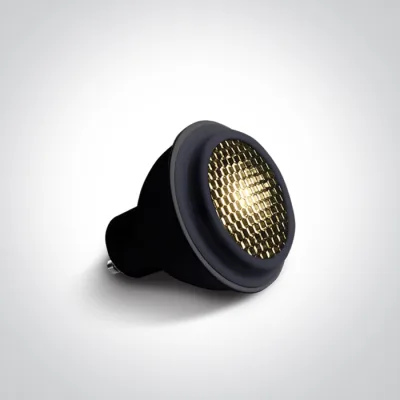 7306CHG/W BLACK COB 6W WW GU10 HONEYCOMB 60deg 230V