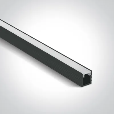 7901/B BLACK PROFILE 2m FOR 5mm STRIPS + PC OPAL DIFFUSER