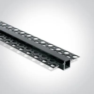 7901TR/B BLACK TRIMLESS PROFILE 2m FOR 10mm STRIPS + BLACK PC DIFFUSER