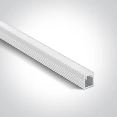 7901/W WHITE PROFILE 2m FOR 5mm STRIPS + PC OPAL DIFFUSER