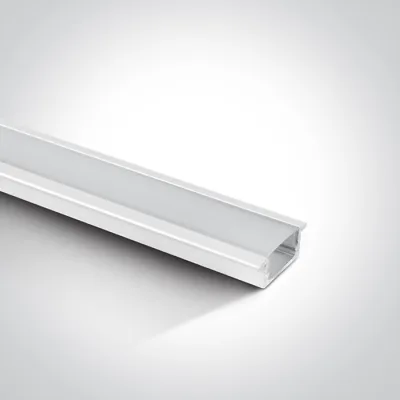 7902R/W WHITE RECESSED PROFILE 2m + PC opal diffuser