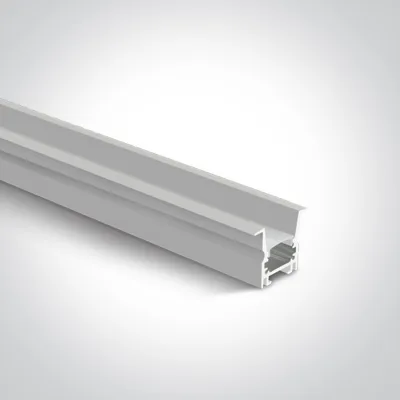 7903R/W WHITE RECESSED PROFILE 2m + PC Opal diffuser DARK LIGHT