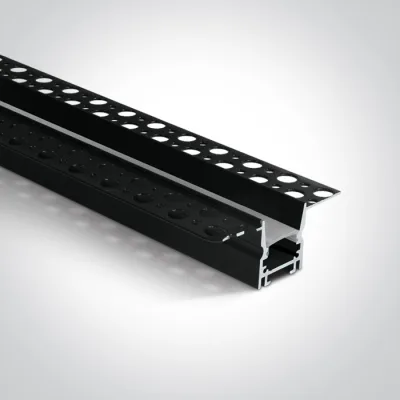 7903TR/B BLACK TRIMLESS PROFILE 2m FOR 12mm STRIPS + PC Opal DIFFUSER DARK LIGHT