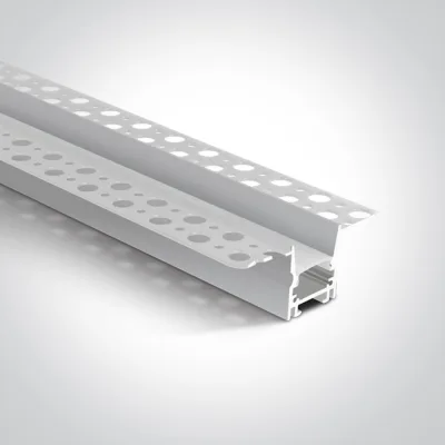 7903TR/W WHITE TRIMLESS PROFILE 2m FOR 12mm STRIPS + PC Opal DIFFUSER DARK LIGHT