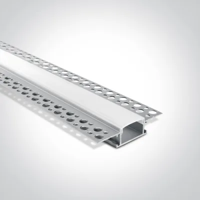7904TR/AL TRIMLESS PROFILE 2m FOR 20mm STRIPS + PC OPAL DIFF