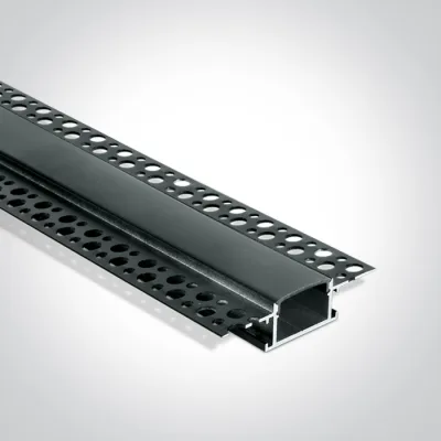 7904TR/B BLACK TRIMLESS PROFILE 2m FOR 20mm STRIPS + BLACK PC DIFFUSER
