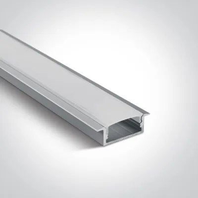 7906R/AL RECESSED PROFILE 2m FOR 20mm STRIPS + PC OPAL DIFF