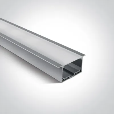 7910AR/AL RECESSED PROFILE 2m FOR 40mm STRIPS + PC OPAL DIFF