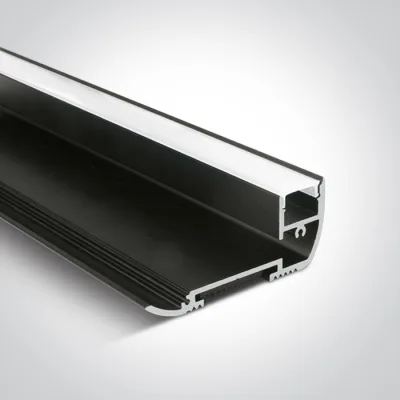 7920/B BLACK ALUMINIUM LED PROFILE FOR STEPS 2m