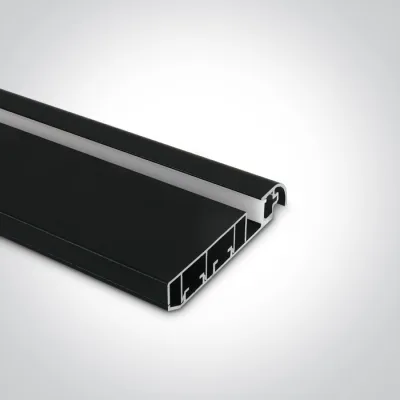 7922/B BLACK ALUMINIUM LED PROFILE FOR WALL FOR 8mm LED STRIP 2m